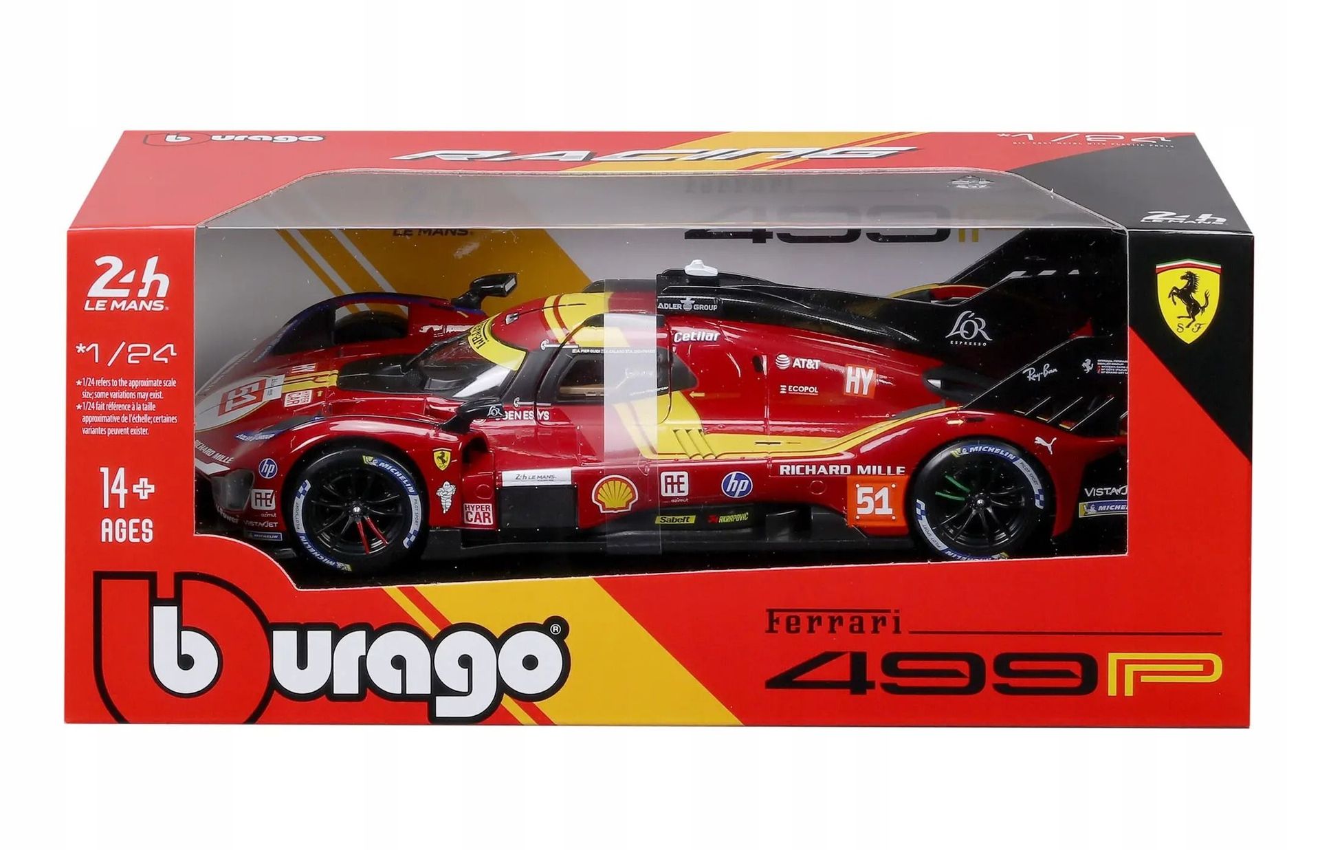 Ferrari Racing 499p LeMans Red 51 124 - model lub pojazd