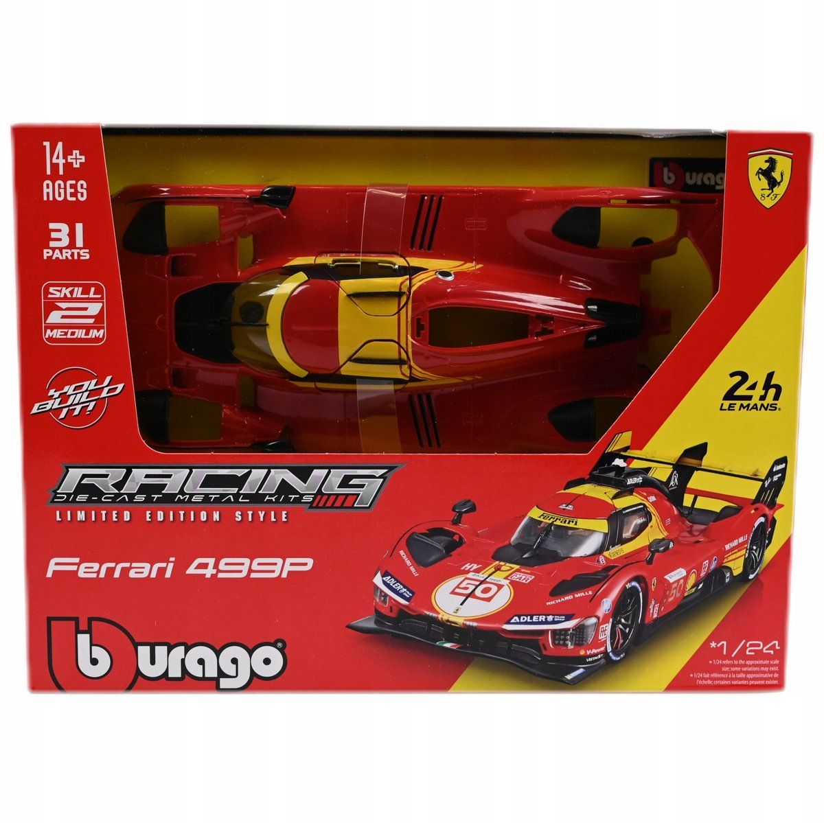 Ferrari Racing 499p LeMans Red 50 124 - model lub pojazd