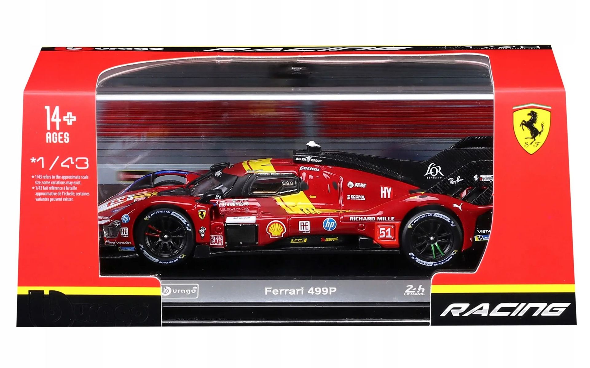 Ferrari Racing 499p czerwony 143 - model lub pojazd