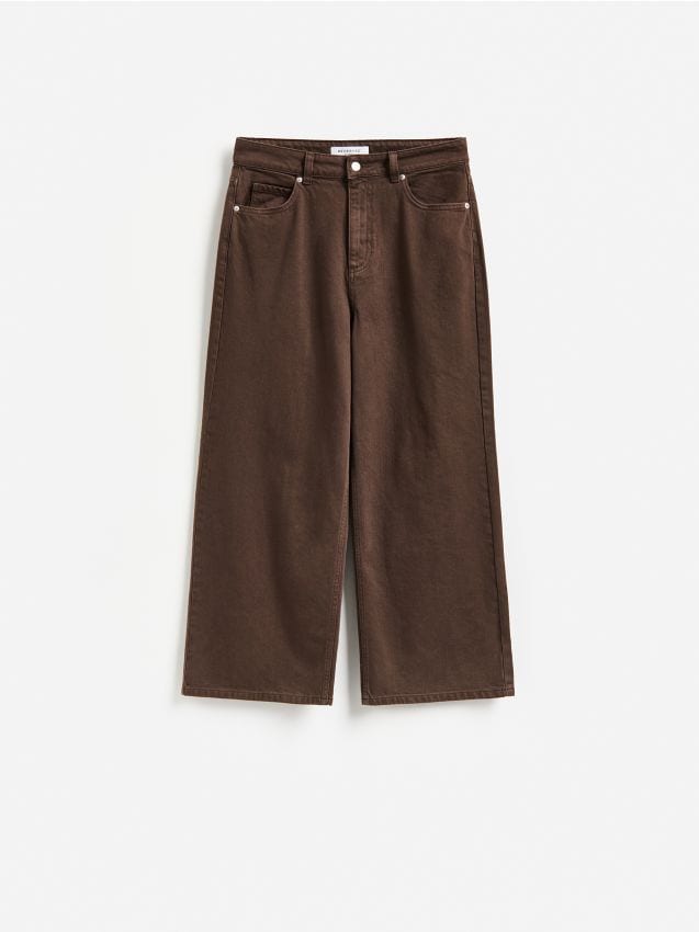 Reserved - Jeansy culotte - dark grey jeans