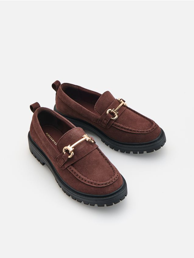 Reserved - Loafersy z klamrą - ciemnobrązowy
