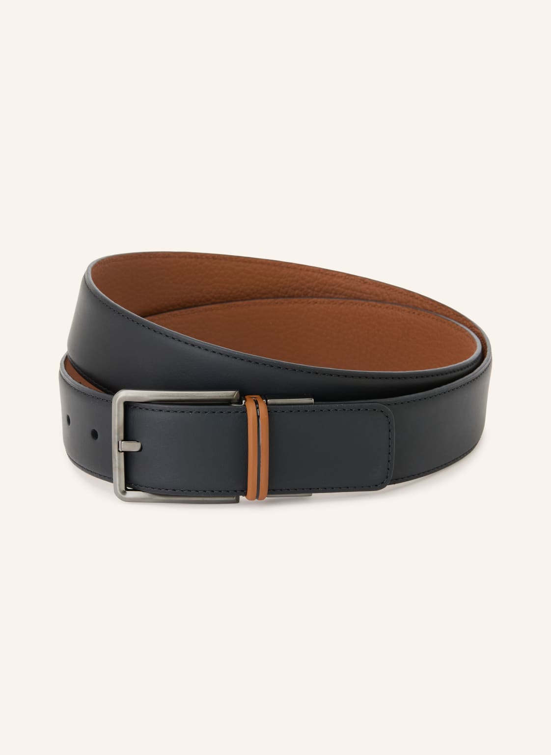 Zegna Pasek Skórzany Dwustronny braun