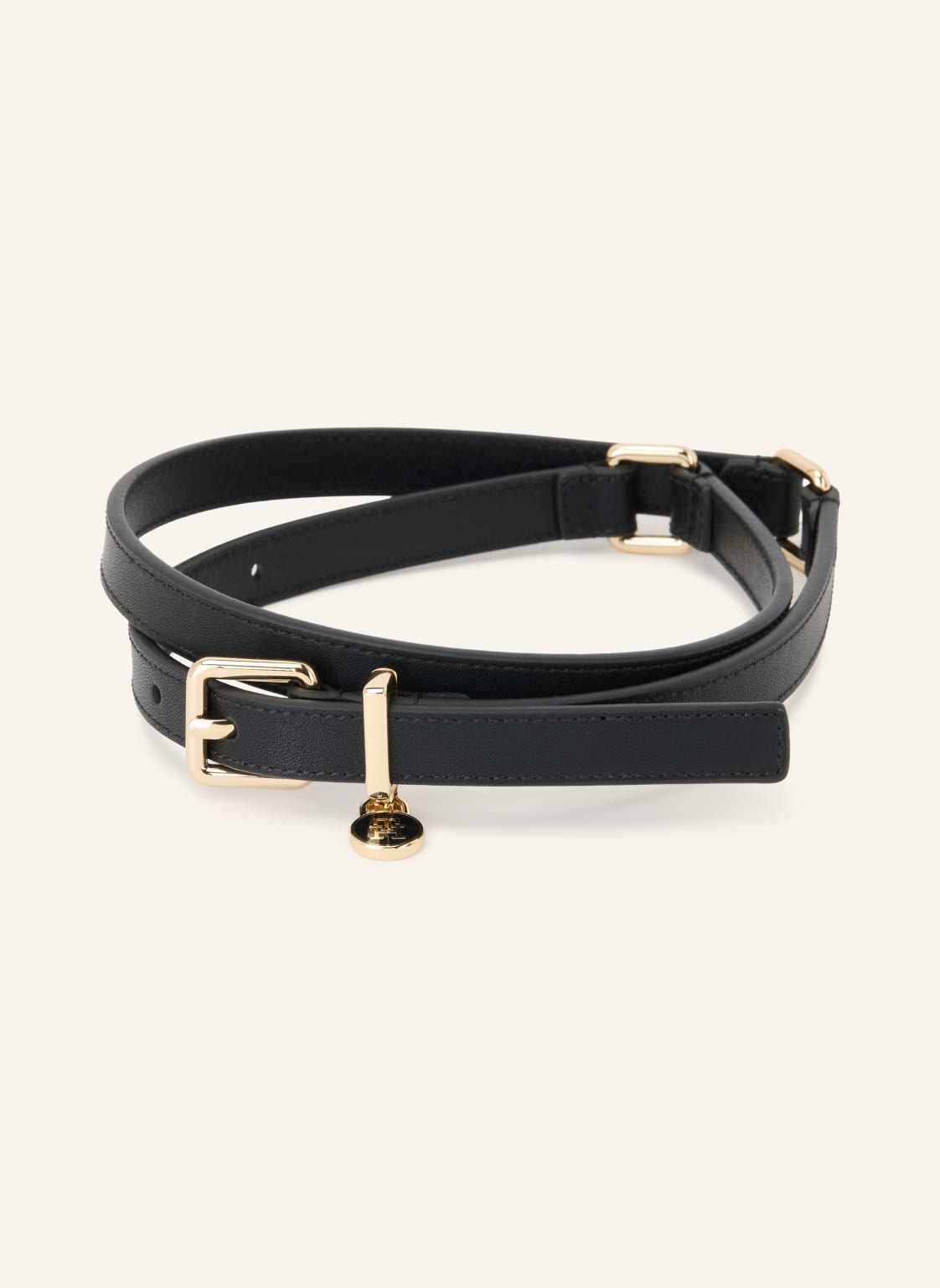 Tommy Hilfiger Pasek Skórzany schwarz