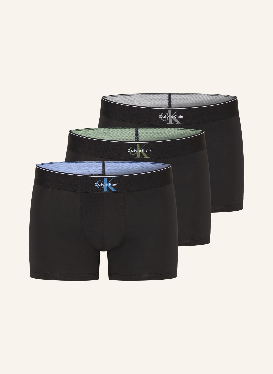Calvin Klein 3-Pak Bokserek Graphic Monogram schwarz
