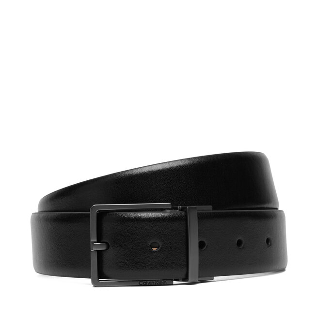 Pasek Calvin Klein Square Buckle Smooth Adj LV04D7147G Czarny