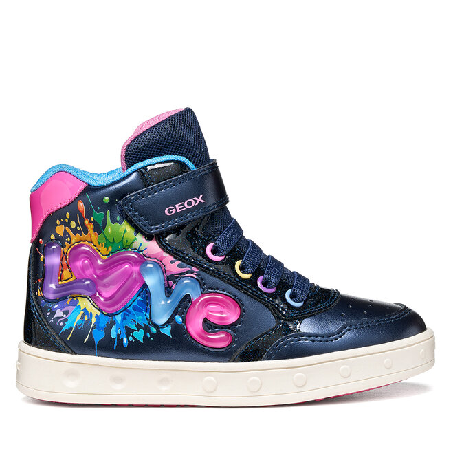 Sneakersy Geox J Skylin Girl J668WB 0NFKC C4243 D Granatowy
