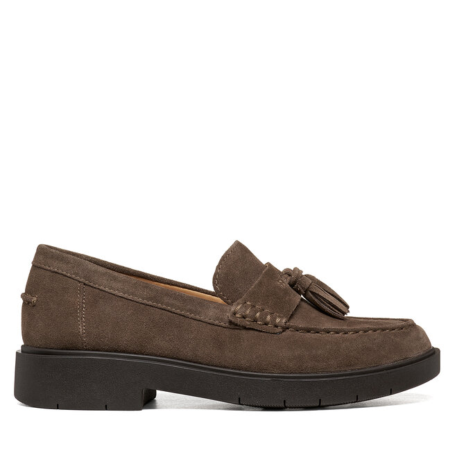Loafersy Geox D Spherica Ec1 B D65DKA 22 C6029 Brązowy jasny
