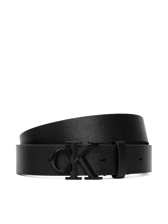 Calvin Klein Pasek Ck Faceted Buckle 32Mm LV04D7173G Czarny