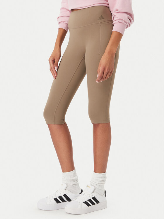 adidas Legginsy Optime Contour Workout KV7456 Khaki Slim Fit