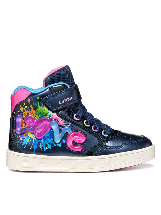 Geox Sneakersy J Skylin Girl J668WB 0NFKC C4243 M Granatowy