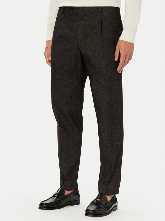Tommy Hilfiger Spodnie materiałowe MW0MW45058 Czarny Tapered Fit
