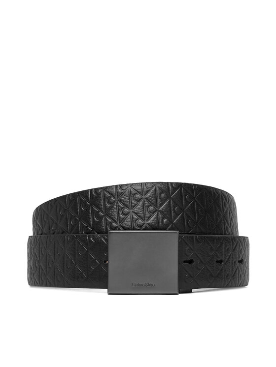 Calvin Klein Pasek Dress Plaque Pebble Aop 35Mm Ad LV04D7141G Czarny