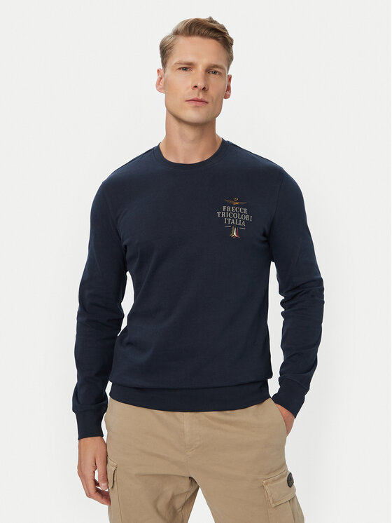Aeronautica Militare Longsleeve 262TS2574UJ00703 Granatowy Regular Fit