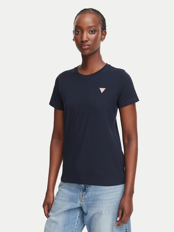 Guess Jeans T-Shirt W4YI10 J1314 Granatowy Regular Fit