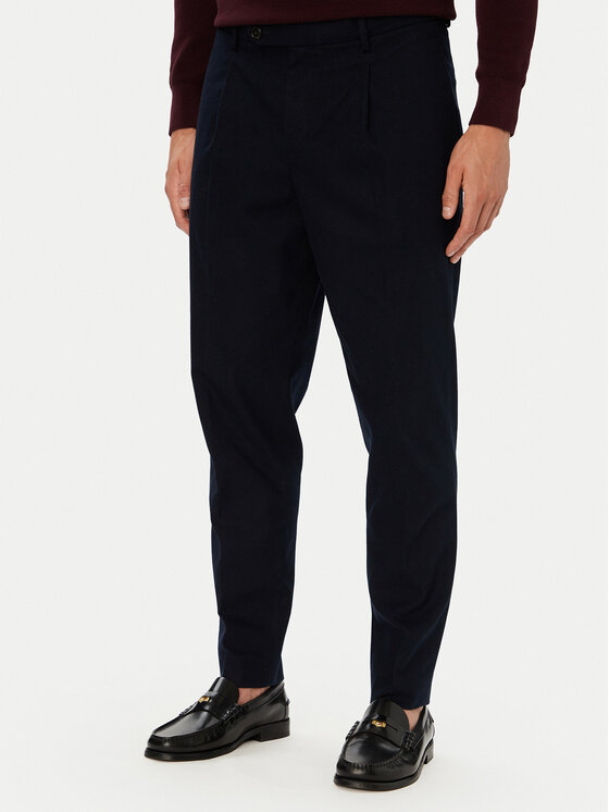 Tommy Hilfiger Spodnie materiałowe MW0MW45058 Granatowy Tapered Fit