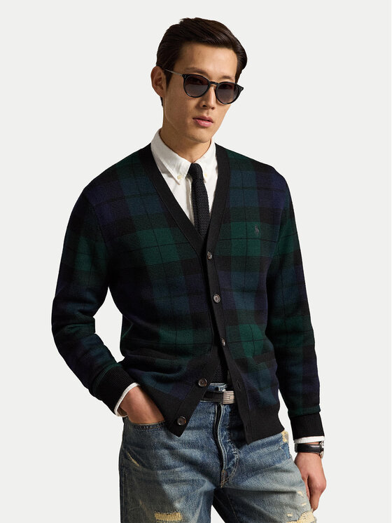 Polo Ralph Lauren Kardigan 710B23895001 Zielony Regular Fit