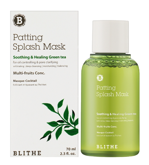 BLITHE PATTING SPLASH MASK SOOTHING & HEALING GREEN TEA 70ML maska łagodząco-oczyszczająca