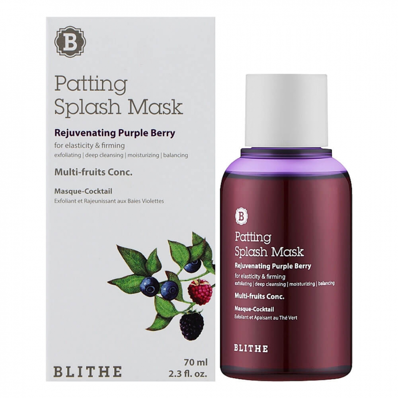 BLITHE PATTING SPLASH MASK REJUVENATING PURPLE BERRY 70ML ujędrniająca maseczka