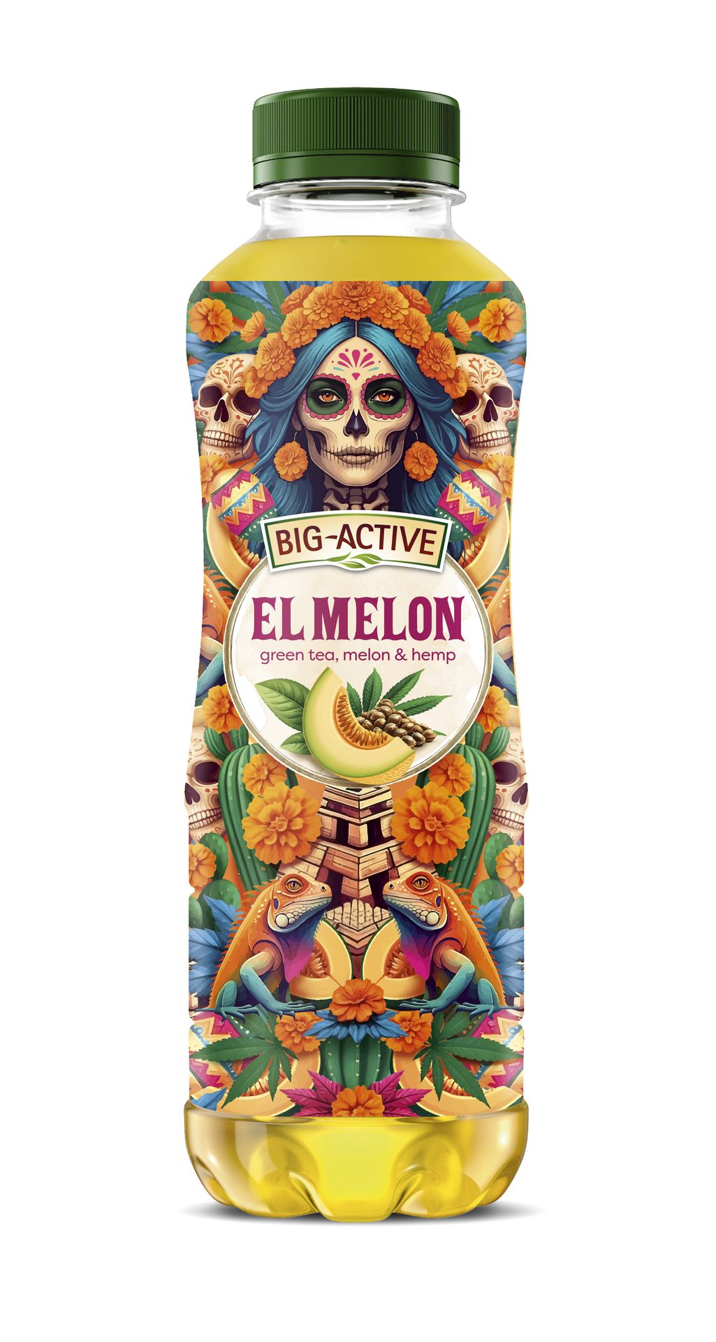 Big-Active El Melon Napój owocowo-herbaciany o smaku melona z ekstraktem z nasion konopi 500 ml