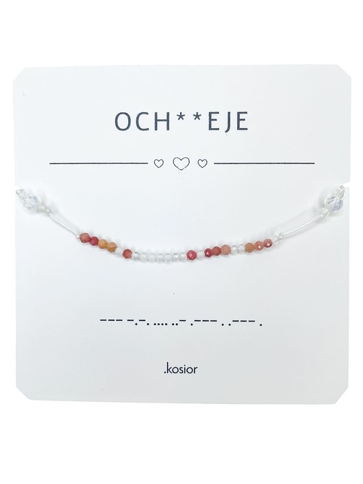 Bransoletka OCHUJEJE - Rodonit, Opal kryształowy - Morse