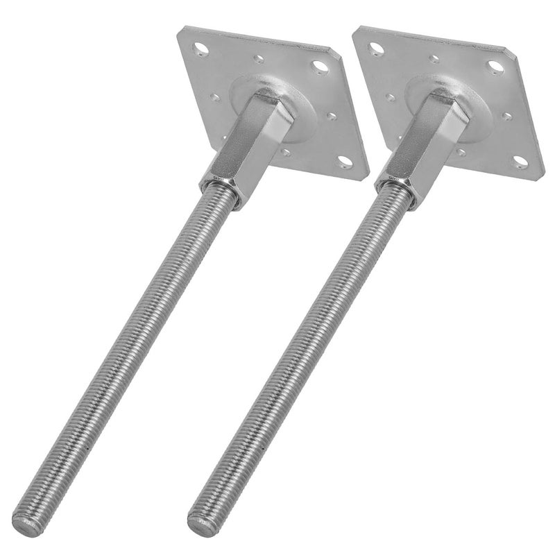 ZESTAW 2X PODSTAWA SŁUPA REGULOWANA KOTWA PRĘT WSPORNIK 110x330 MM W PIONIE KOTARBAU