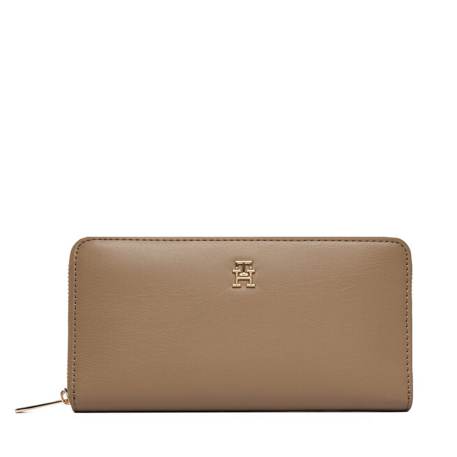 Portfel Tommy Hilfiger Th Icon Lrg Za AW0AW17744 Beżowy