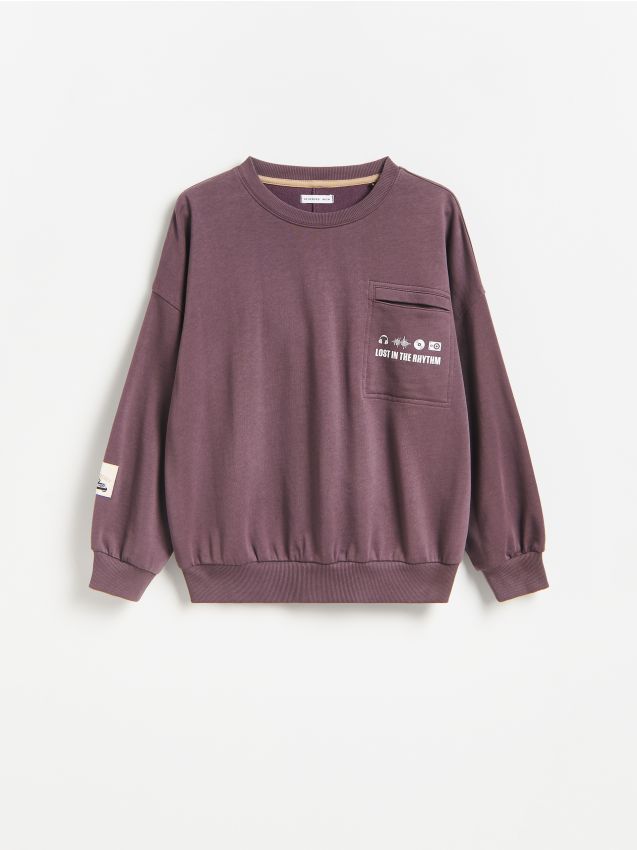 Reserved - Bluza oversize - fioletowy