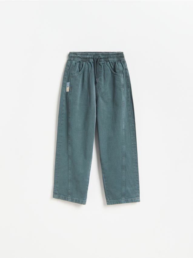 Reserved - Spodnie loose fit - granatowy