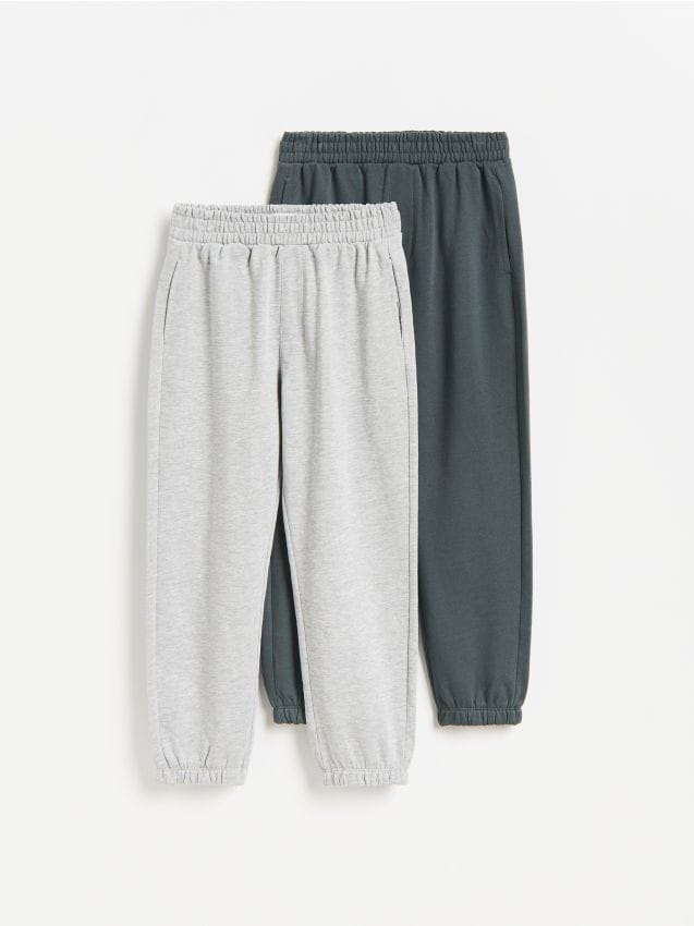 Reserved - Bawełniane joggery 2 pack - ciemnoszary