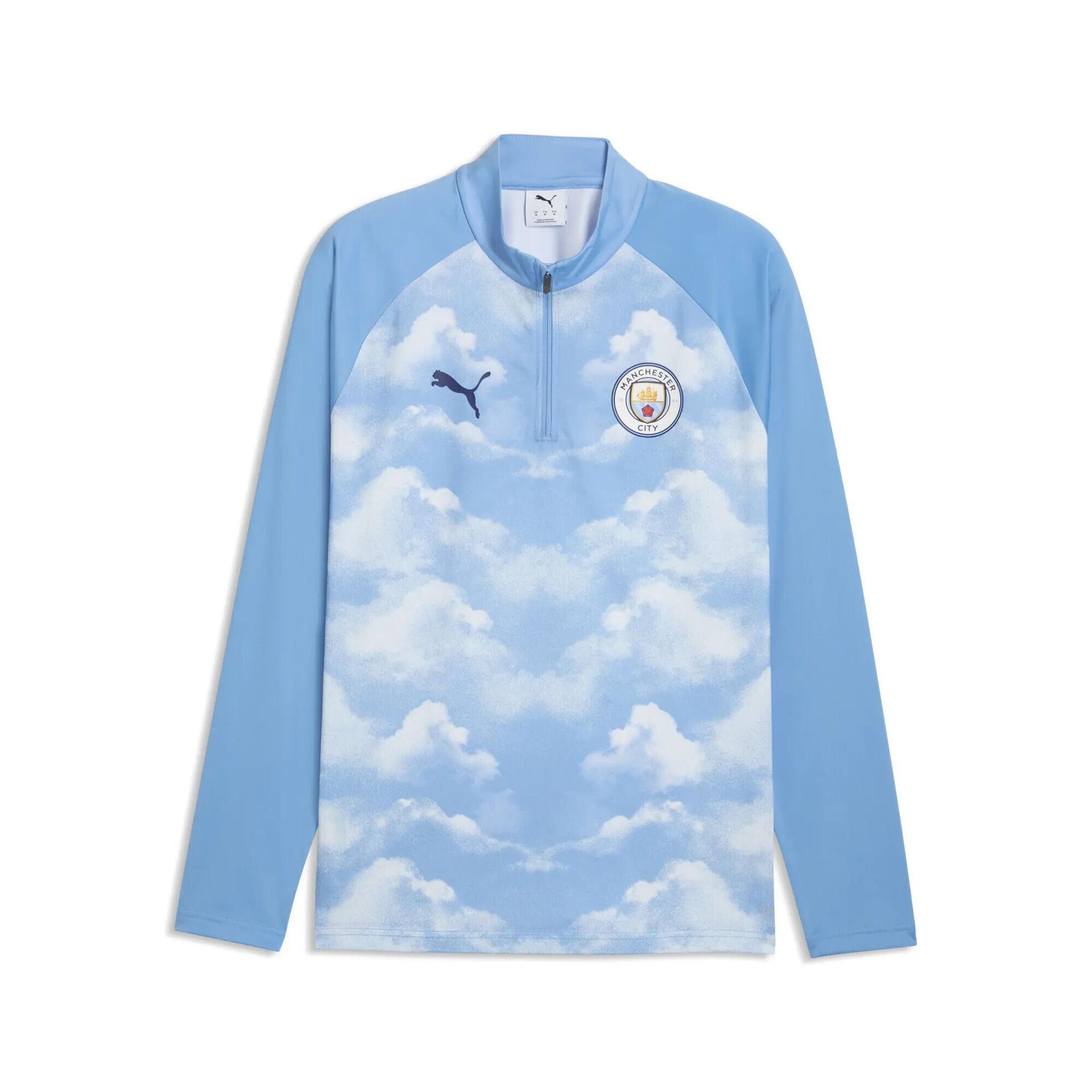 Męska bluza rozgrzewkowa Manchester City F.C. z zamkiem 1/4 PUMA