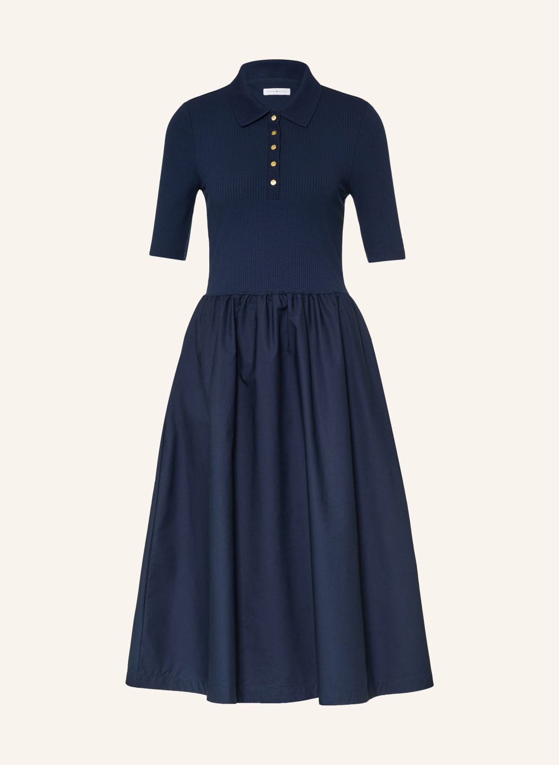 Tommy Hilfiger Sukienka Z Mieszanki Materiałów blau