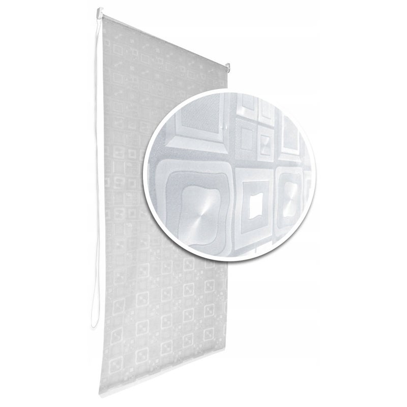 Roleta prysznicowa Estiva PEVA Quadro 3D 140 x 240 cm sufitowa biała 1 szt.