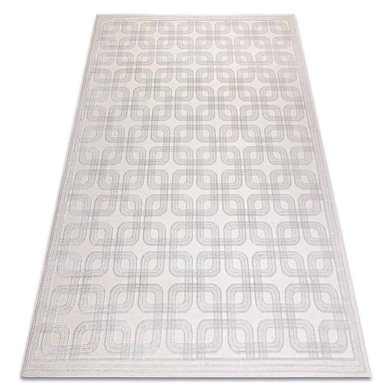 Dywan AURA J2556A krem / jasnoszary - Geometryczny, strukturalny, nowoczesny 200x290 cm
