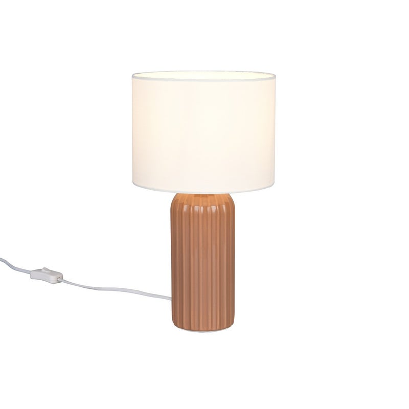Lampa stołowa BLAIR 1xE27x10W ceramika / gips kawowo-biała wym:36x20x20cm IP20 RL