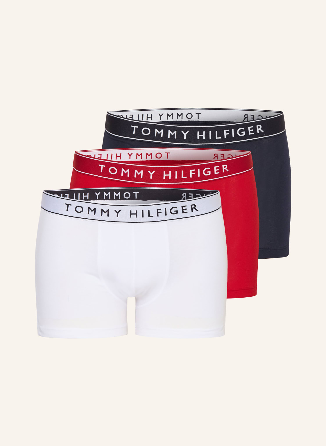 Tommy Hilfiger Zestaw 3 Par Bokserek rot