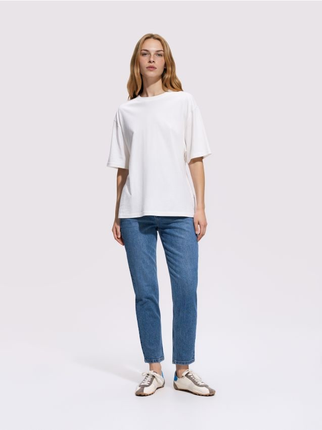 Reserved - Jeansy mom comfort - niebieski