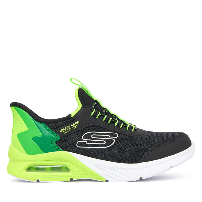 Sneakersy Skechers MICROSPEC MAX - BRISK-STRIPE 403890L/BKLM Czarny