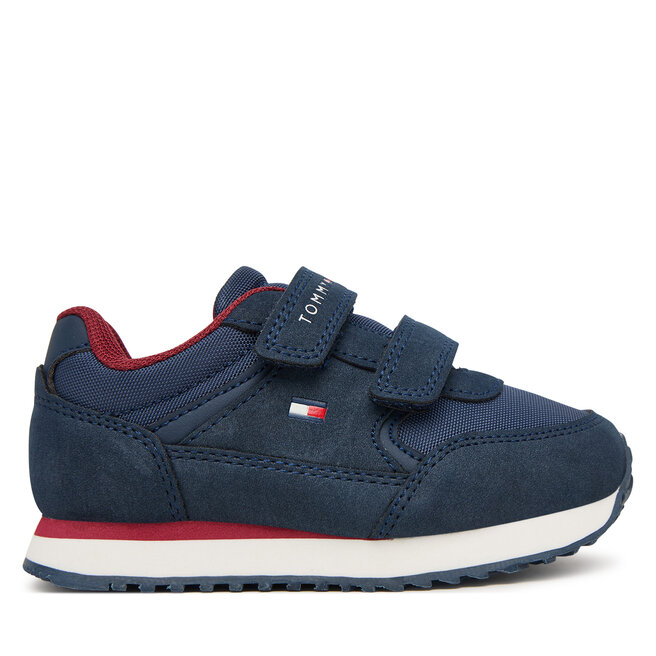 Sneakersy Tommy Hilfiger Low Cut Velcro Sneaker T1X9-35253-1960 M Granatowy