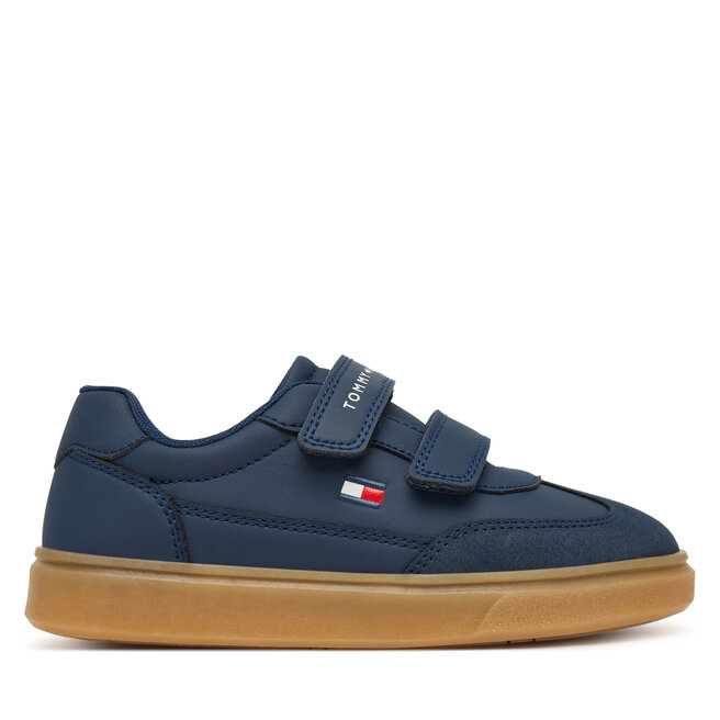 Sneakersy Tommy Hilfiger Low Cut Velcro Sneaker T1X9-35219-1269 S Granatowy