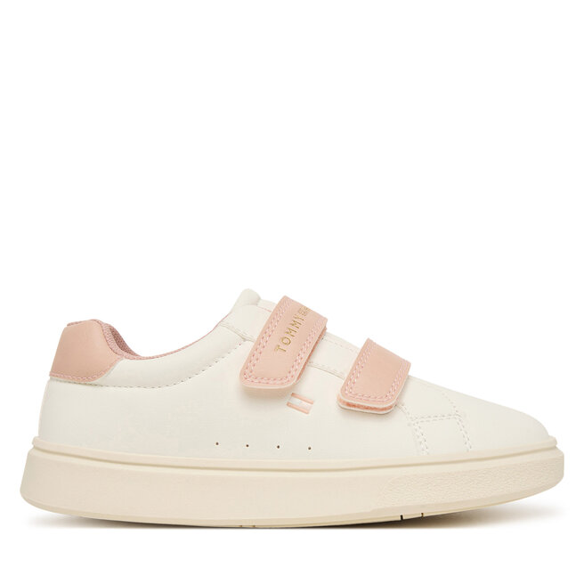 Sneakersy Tommy Hilfiger Low Cut Velcro Sneaker T1A9-35063-1355 S Kremowy