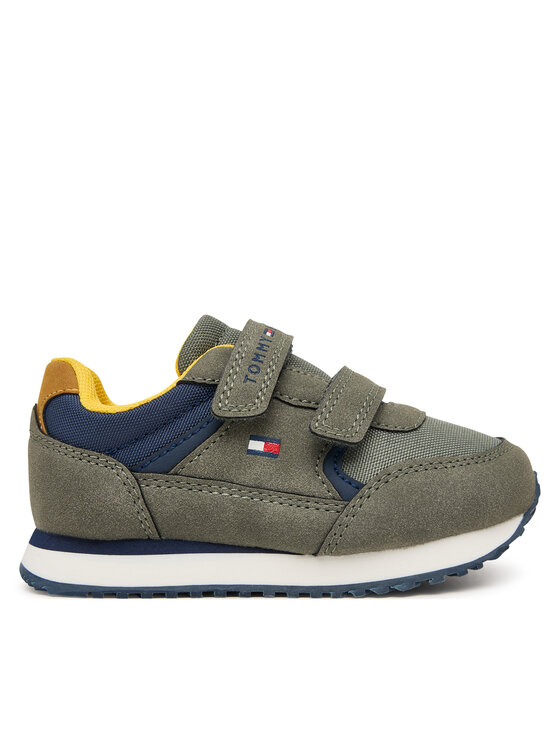 Tommy Hilfiger Sneakersy Low Cut Velcro Sneaker T1X9-35253-1960 M Zielony