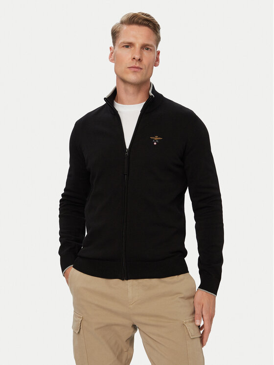 Aeronautica Militare Kardigan 262MA1632UL00506 Czarny