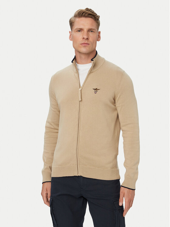 Aeronautica Militare Kardigan 262MA1632UL00506 Beżowy