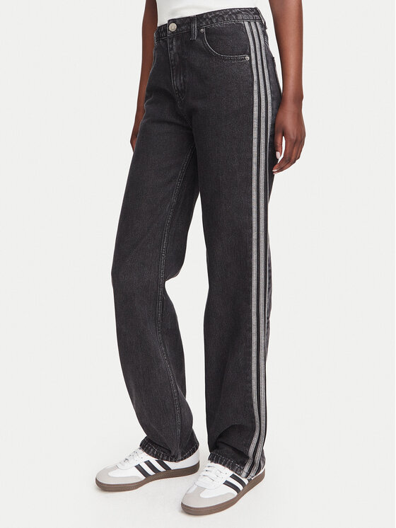 adidas Jeansy Firebird KQ6488 Czarny Regular Fit