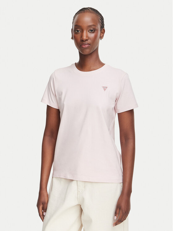 Guess Jeans T-Shirt W4YI10 J1314 Różowy jasny Regular Fit