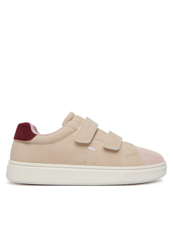 Tommy Hilfiger Sneakersy Low Cut Velcro Sneaker T1A9-35062-0315 S Beżowy jasny