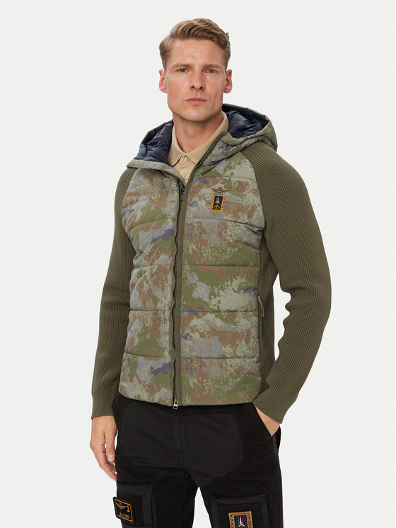 Aeronautica Militare Kurtka przejściowa 262AM1389UCL00006 Khaki Regular Fit
