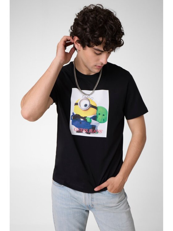 Guess T-Shirt 183588 Czarny Classic Fit