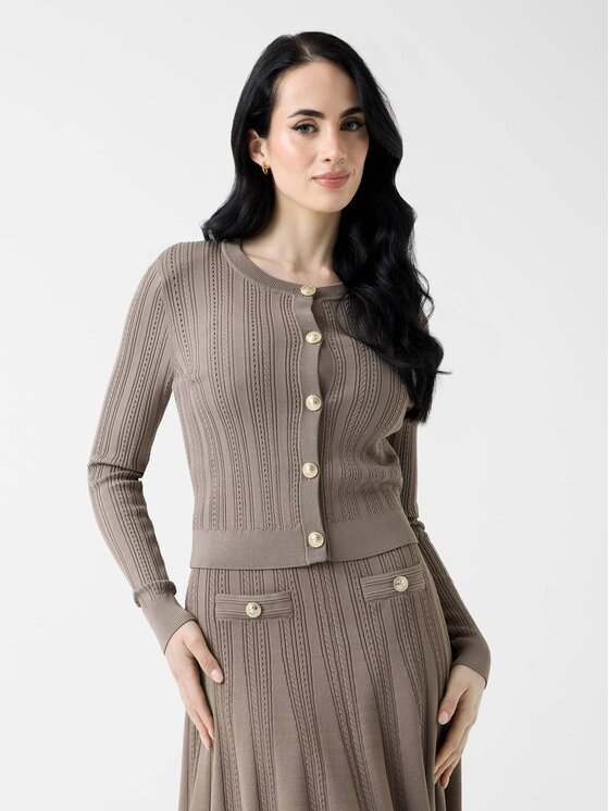 Guess Sweter 183559 Beżowy Classic Fit