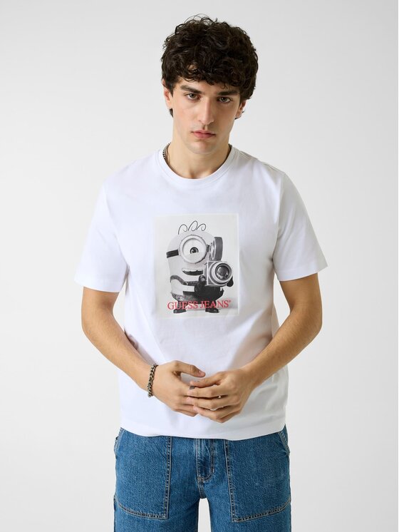 Guess T-Shirt 183588 Biały Classic Fit